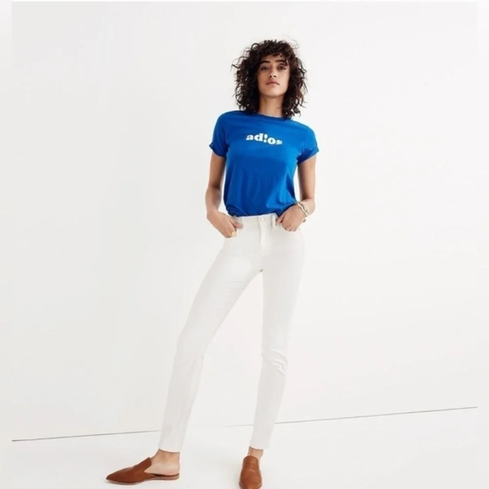 Madewell 9” High-Rise Skinny White Jean